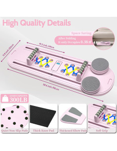 Máquina Reformer de Pilates TAXRATINER 6 en 1 Plegable Rosa 2