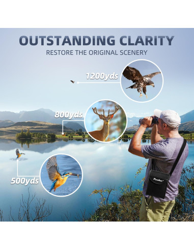 Monocular Pankoo 12x60 Alta Potencia con Adaptador y Trípode