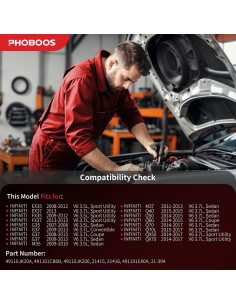 Bomba de dirección asistida PHOBOOS para INFINITI 2008-2017 2