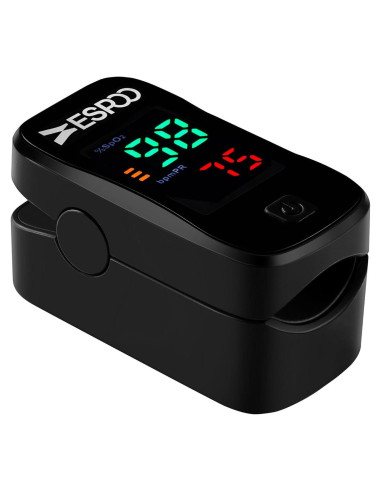 Oxímetro de Pulso ESPOO con Pantalla LED y 2 Pilas AAA