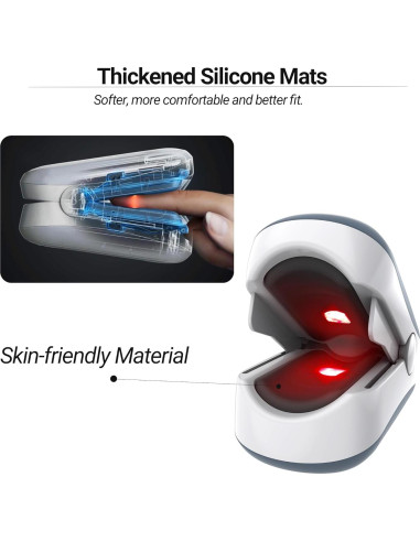 Oxímetro de Pulso ESPOO con Pantalla LED y 2 Pilas AAA