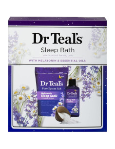 Conjunto de regalo Dr Teal's: Sal de Epsom 396g y Baño Espumoso 89ml 2