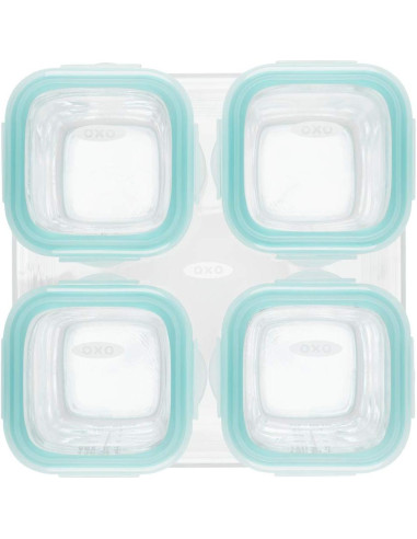 Contenedores de Almacenamiento OXO Tot Vidrio 4 oz Verde Azulado