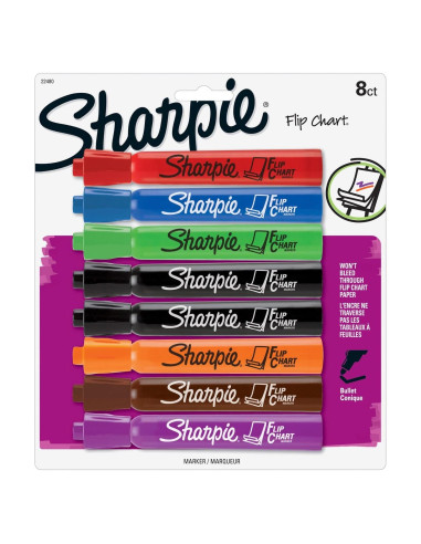 Marcador de Pizarra Flip Chart Sharpie 22480PP, 8 Colores
