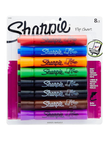 Marcador de Pizarra Flip Chart Sharpie 22480PP, 8 Colores