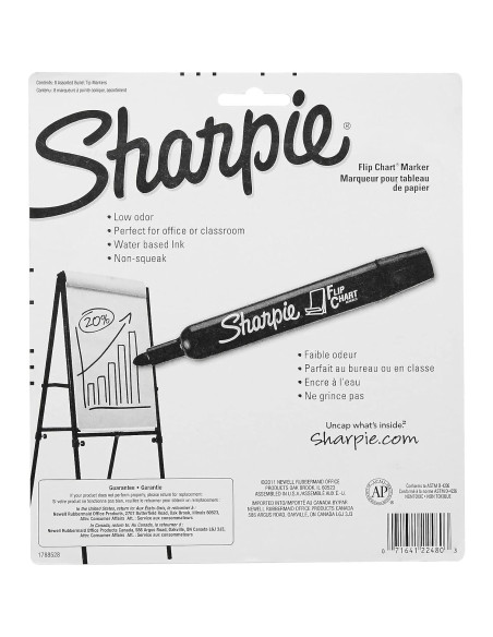 Marcador de Pizarra Flip Chart Sharpie 22480PP, 8 Colores