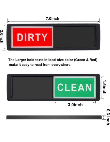 Letrero Magnético Limpio Sucio QINIZX para Lavavajillas