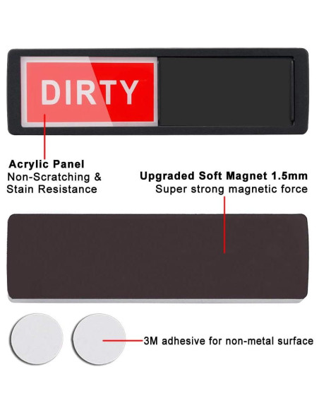 Letrero Magnético Limpio Sucio QINIZX para Lavavajillas