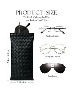 Estuche para Gafas 4 Pcs Marca Desconocida Cuero Suave 2