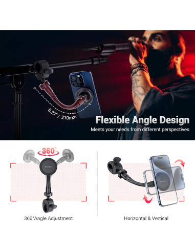Soporte para Teléfono de Micrófono Jinjiacheng MSPH-1 Ajustable