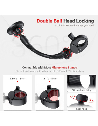 Soporte para Teléfono de Micrófono Jinjiacheng MSPH-1 Ajustable