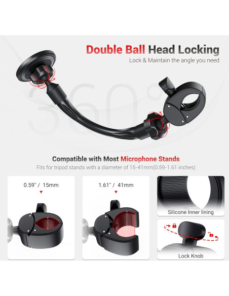 Soporte para Teléfono de Micrófono Jinjiacheng MSPH-1 Ajustable