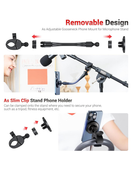 Soporte para Teléfono de Micrófono Jinjiacheng MSPH-1 Ajustable