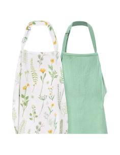 2 Cubiertas de Lactancia Muselina Algodón Verde Suave