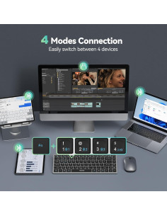 Teclado Inalámbrico TECKNET KB006 Bluetooth Recargable 400g 2