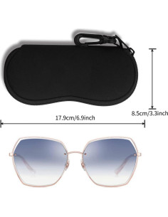 Funda de Gafas Hion Neopreno Ultra Ligera con Cierre y Clip 2