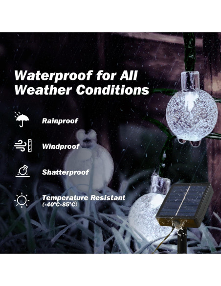 Luces Solares de Cadena USOKYO 200 LED 33.5m Exterior