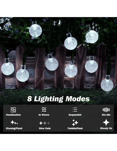 Luces Solares de Cadena USOKYO 200 LED 33.5m Exterior