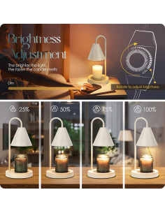 Calentador de Velas Eléctrico Aimoptg 50W Regulable Café con Leche 2