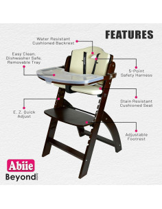 Silla Alta de Madera Abiie Beyond Junior Ajustable 113 Kg 2