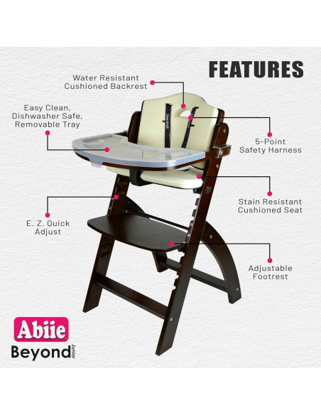 Silla Alta de Madera Abiie Beyond Junior Ajustable 113 Kg