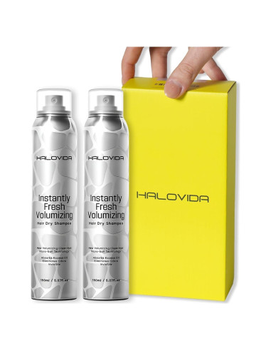 Champú Seco Voluminizador HALOVIDA 150 ml x2 para Mujeres