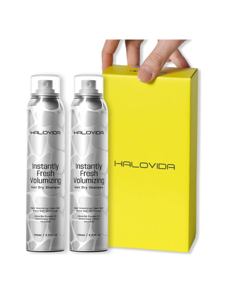 Champú Seco Voluminizador HALOVIDA 150 ml x2 para Mujeres