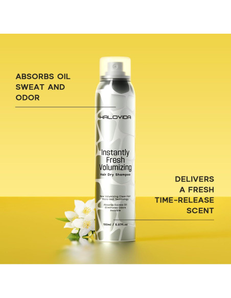 Champú Seco Voluminizador HALOVIDA 150 ml x2 para Mujeres