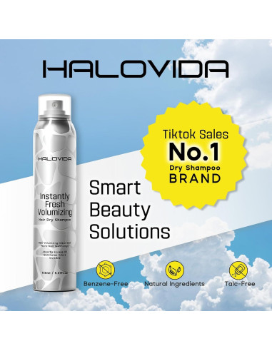 Champú Seco Voluminizador HALOVIDA 150 ml x2 para Mujeres
