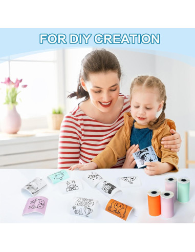 12 Rollos Papel Térmico Autoadhesivo BYBOUS 53mm x 3.75m