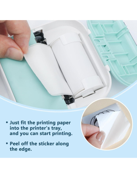 12 Rollos Papel Térmico Autoadhesivo BYBOUS 53mm x 3.75m