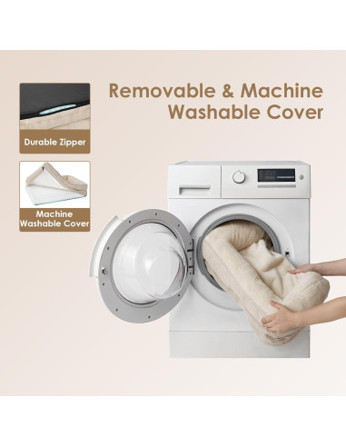 Cama Ortopédica para Perros EHEYCIGA 76x50 cm Beige