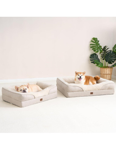 Cama Ortopédica para Perros EHEYCIGA 76x50 cm Beige