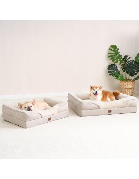 Cama Ortopédica para Perros EHEYCIGA 76x50 cm Beige