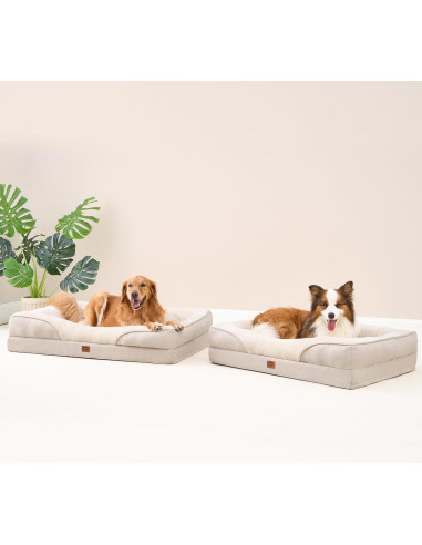 Cama Ortopédica para Perros EHEYCIGA 76x50 cm Beige