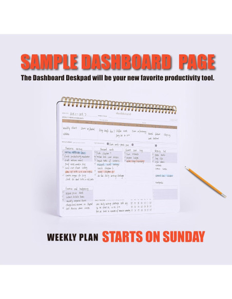 Planificador Semanal ZERONE CENTRE A4 - 54 Hojas Organizador