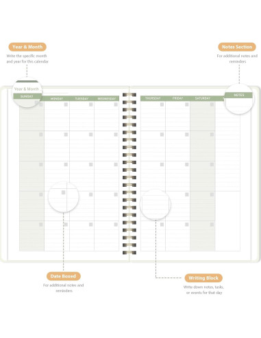 Planificador Semanal Sin Fecha VALOME A5 52 Semanas Verde