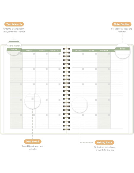 Planificador Semanal Sin Fecha VALOME A5 52 Semanas Verde