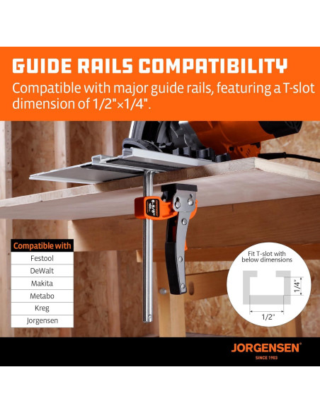 Abrazadera de Mesa Jorgensen 16.8 cm con Traba Rápida 181.4 kg