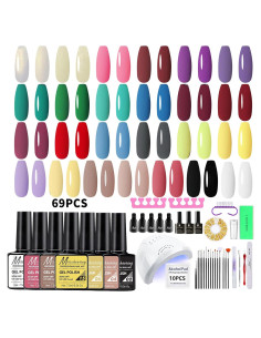 Kit de Esmalte de Uñas en Gel ISTOYALL 69PCS con Luz UV