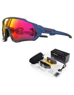 Gafas de Ciclismo KAPVOE K9408 Polarizadas 5 Lentes UV400