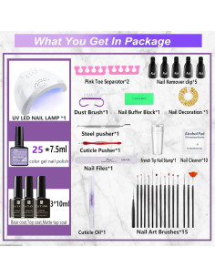Kit de Esmalte de Uñas en Gel ISTOYALL 69PCS con Luz UV 2