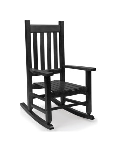 Mecedora de Madera GnL Recsports para Niños 6-10 Años Negra