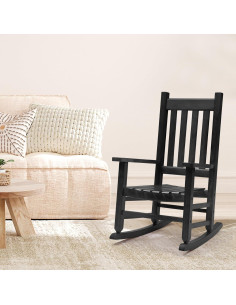 Mecedora de Madera GnL Recsports para Niños 6-10 Años Negra 2