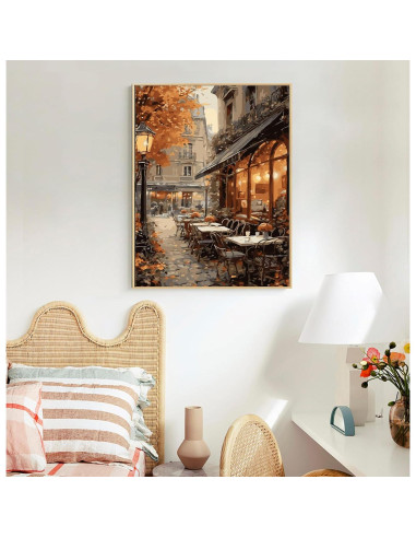 Kit de Pintura por Números Offito - Café en la Calle 40.6x50.8 cm