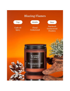 Vela Aromática M&SENSE Llamas Ardientes 200g Cera Soja 2