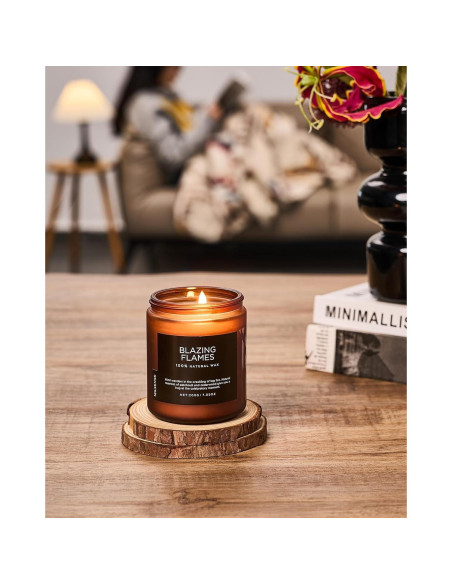 Vela Aromática M&SENSE Llamas Ardientes 200g Cera Soja