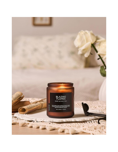 Vela Aromática M&SENSE Llamas Ardientes 200g Cera Soja