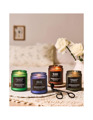 Vela Aromática M&SENSE Llamas Ardientes 200g Cera Soja