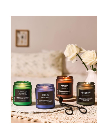 Vela Aromática M&SENSE Llamas Ardientes 200g Cera Soja